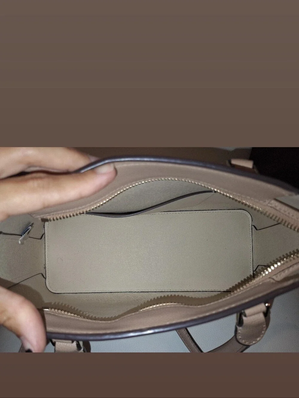 Kate Spade Beige Leather Satchel EUC